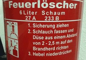 Löschleistung und Löscheinheiten bei Feuerlöschern