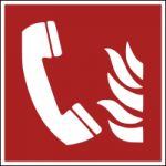 Brandschutzzeichen-Brandmeldetelefon